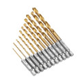 1/4 Inch Hex Shank Twist Drill Bit/ Titanium Coated HSS Twist Drill Bits